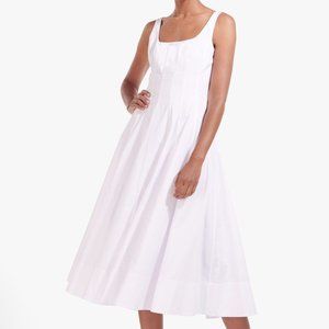 Staud Wells Sleeveless Midi Dress NWT - Size 4, White